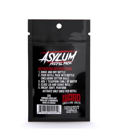 Ward Smelling Salts - Asylum Refill Pack - Individual Refill Pack for Use with Asylum Stainless Steel Refillable Smelling Salt Bottle (BOTTLE NOT INCLUDED)