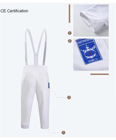350N CE Certified Fencing Pants for Adults & Children - Fencing Suit for Foil/Epee/Sabre - Protective Clothing for Fencing Sport - Buy Online on GoSupps.com