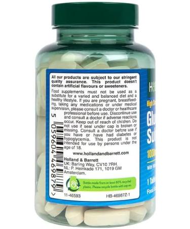 Holland & Barrett Glucosamine Sulphate 1000mg with Vitamin C - 120 Tablets - Buy Online on GoSupps.com