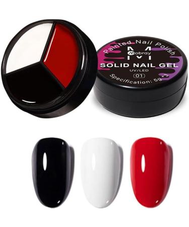 Hot Nail Manicure Soak Off Gel Easy To Use At Will Pre Gel Painting Gel Three-color Solid Canned Gel(04) - Buy Online on GoSupps.com
