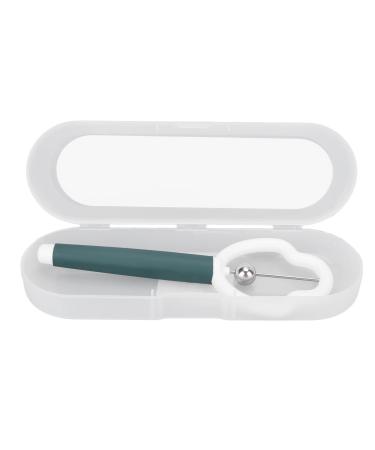 Tongue Mouth Tip Exerciser Tongue Muscle Strength Tongue Training Device Made of Stainless Steel for Correcting Slurred Speech (Green)