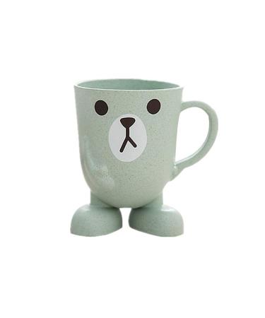 Creative Maixiang cute children's tooth cup mini cartoon wash cup  suitable for children's stereo base household brushing cup Green