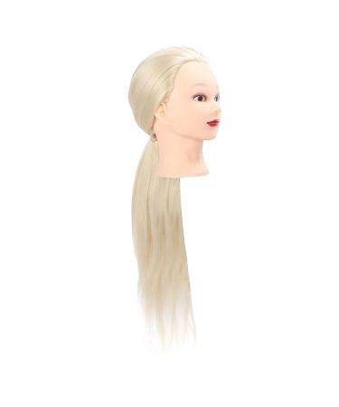 Professional Manure Puppet Head for Hairstyling Training | Hairdressing Practice Head with Smooth Long Hair (Beige) - Ideal for Braiding & Cosmetology - Buy Online on GoSupps.com