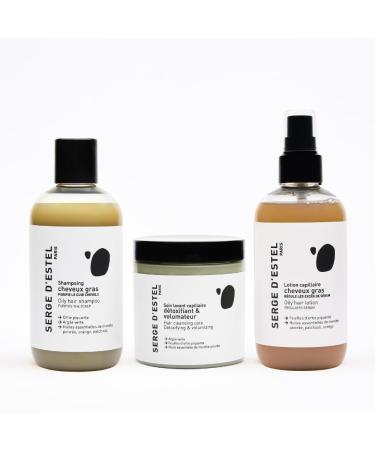 SERGE D'ESTEL PARIS - Purifying Treatment for Oily Hair 750ml Eliminates Excess Sebum Balances and Purifies the Scalp Brings Volume and Lightness to the Hair - 100% Vegan