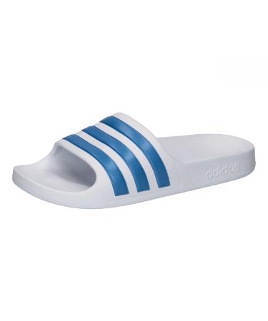 adidas Unisex Kids Adilette Aqua K Slippers 34 EU Ftwr White Blue Fusion Met Ftwr White