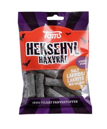 Toms Pingvin Heksehyl Danish Salted Sweets Liquorice 130g (Pack of 12)