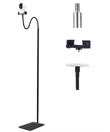 JTACHIONG Floor Holder Stand Mount with Clamp for Surveillance Camera, Height Adjustable 31.5-68.8",Compatible with Baby Camera Monitor /Security Camera