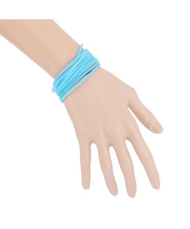 Baoblaze 10 Hair Elastic Scrunchies - Ponytail Holders & Rubber Bracelets in Blue | Perfect for Birthday Parties & Stylish Hair Accessories - Buy Online on GoSupps.com