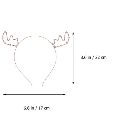 Frcolor Christmas Reindeer Headband for Kids Gold Anti-Stirring Antler Hairband for Girls | Perfect Holiday Photo Prop & Gifts - Buy Online on GoSupps.com