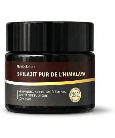 NutriSolution Shilajit Pur de l'Himalaya - R sine Authentique - 500 mg par Dose - 50% d'Acide Fulvique - +85 Min raux et Oligo- l ments - Vegan - nergie et Vitalit - Test en Laboratoire - Buy Online on GoSupps.com