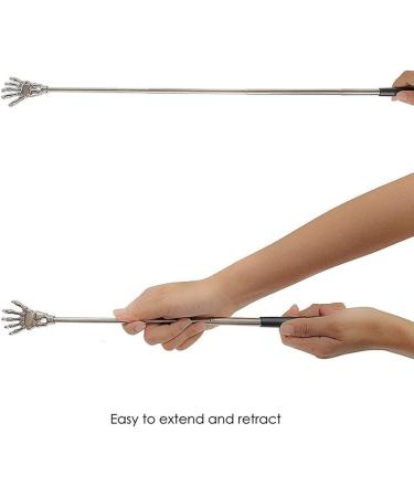 Ggnaxivs Back Scraper - Retractable Stainless Steel Handle | Body Massager & Head Scraper | International Shipping Available - Buy Online on GoSupps.com