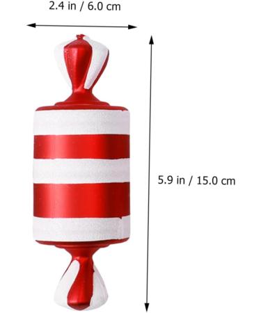 Zerodeko 1pc Christmas Candy Decoration christmas tree Cosmetics candy decorate Xmas Adornment outdoor christmas decorations decor Ornament pendant pvc set red Christmas household Red 15X6X6CM - Buy Online on GoSupps.com
