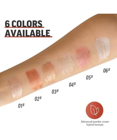 Face Body Highlighting Glitter Liquid Eyeshadow (Number 03) - Buy Online on GoSupps.com