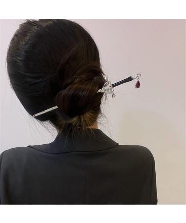 Hair Stick Sword Hairpin Vintage Ruby Pendant Hair Pin Chinese Hair Chopsticks Hair Sticks Hair Chignon Hair Fork Hair Pin Chignon Pin Chopsticks Hair Styling Accessories for Women - Buy Online on GoSupps.com