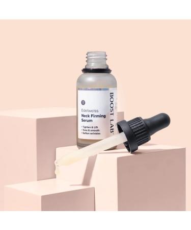 BOOST LAB Edelweiss Neck Firming Serum | Reduce Neck Wrinkles & Ageing | Lifts & Smooths Sagging Skin | Paraben Sulphate & Fragrance Free - 30 ml - Buy Online on GoSupps.com