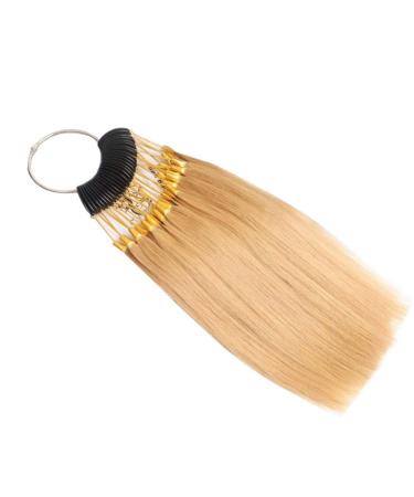 Remehi hair pattern for testing color hair color sample rings with gold buckles real human hair for hairdressing salon 30 strands/sets Platingold 9
