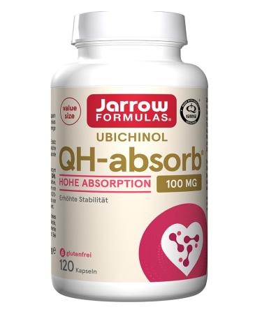 Q10 QH absorb 100 mg Coenzyme Q10 not oxidized Ubichinol reduced form 120 soft capsules optimally bioavailable Jarrow Germany - Buy Online on GoSupps.com