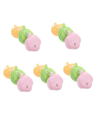 FRCOLOR 15 Pcs Children Bath Ball Bath Loofah Sponge Exfoliating Body Mitt Loofah Bath Pouf Bath Foaming Mittens Body Scrubbing Mitt Bath Mittens Exfoliating Body Scrubber Polyester Fiber