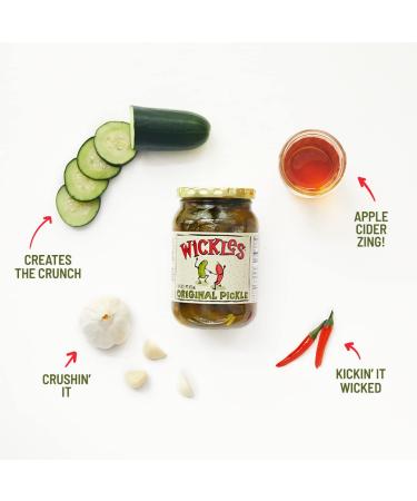Wickles Pickles Original Kosher Dill Chips - 6 Pack (16oz) | Sweet & Spicy Pickles - Buy Online on GoSupps.com