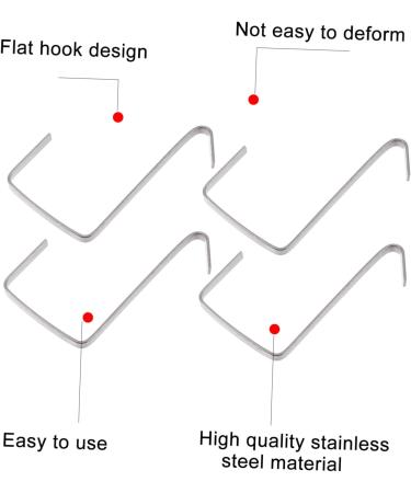 Alipis 40pcs Door Hook Stainless Steel Hooks Metal Stocking Hanger Removable Hook Stockings Kitchenware - Buy Online on GoSupps.com