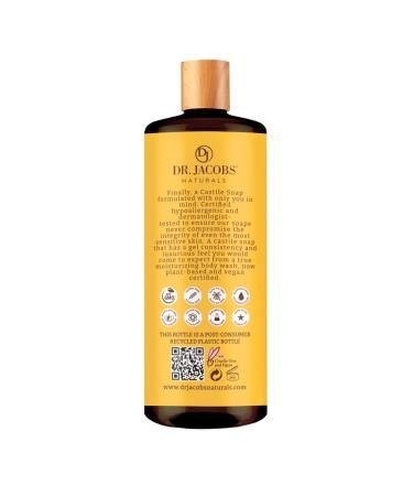 Dr. Jacobs Naturals All-Natural Castile Almond Body Wash - 32 oz - Gentle, Effective, and Cruelty-Free - Buy Online on GoSupps.com