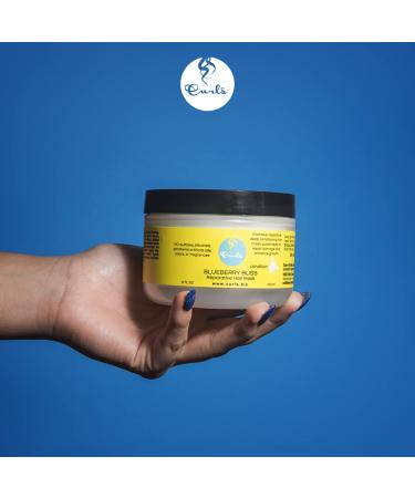 Curls Blueberry Bliss Reparative Hair Mask - Deep Conditioning for All Curly Hair Types - 8 Fl Oz, Fragrance-Free - Buy Online on GoSupps.com