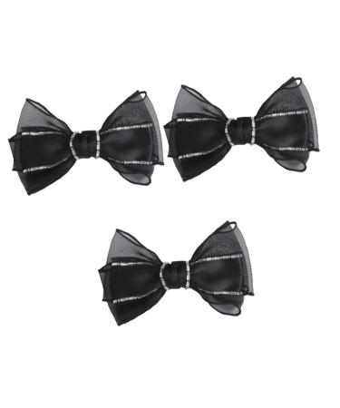FRCOLOR Hair Fabric Butterfly Hair Clip hair bows girls hair clip women hair bow Women Cute Hair Clips black bows decor hair barrette s Miss South Korea Black