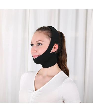 Elastic Face Slimming Bandage Women Chin Cheek Lift Up Belt V Line Face Shaper Facial Anti Wrinkle Strap Skin Care Beauty Tools (black)