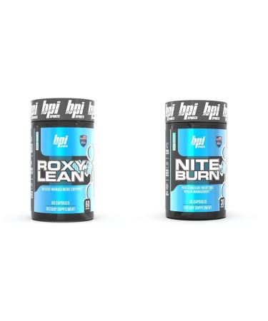 BPI Sports RoxyLean Extreme Fat Burner & Nite Burn Nighttime Fat Burner & Sleep Support 60Count & 30 Servings