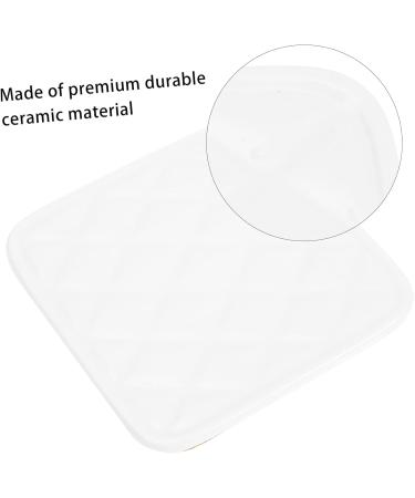  POPETPOP POPETPOP Nail Palette Nail Polish Holder Oil Painting Manicure Display Panels Non-Stick Paint Palettes White Cosmetic Multipurpose Ceramic - Buy Online on GoSupps.com