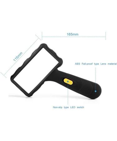 Handheld Glass - 10 Times Magnification Large Glass with 2 Bright LED Lights Suitable for Small Prints Good Times - Buy Online on GoSupps.com