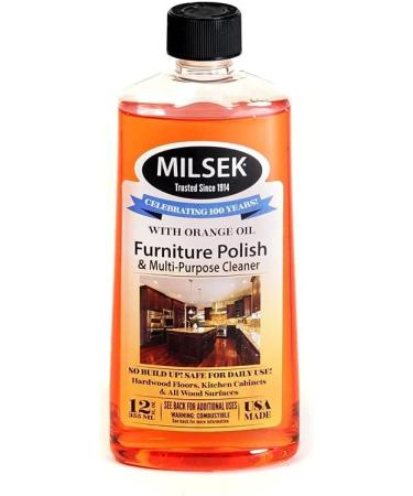 Milsek Furniture Polish Orange Scent 12 Oz - Premium Wood Cleaner & Protector for International Shipping - Buy Online on GoSupps.com