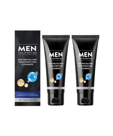 FFEEJ Men's Facial Cleanser - Moisturizing Gentle Formula Deep Clean Without Tightness