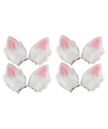 FRCOLOR 2 Pairs Hair Extensions Clips Rabbit Cosplay Hairclips Hair Clips Hairpin for Hair Accessories Rabbit Ear Headdress Women Hair Clip Issue Card Child Cats and Dogs Fabric