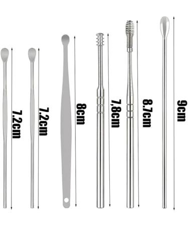6PCS Stainless Steel Ear Spoon Set with PU Leather Case - Portable and Compact Ear Picking Tools - Buy Online on GoSupps.com