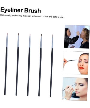 Baluue 5pcs Fine Eyeliner Brush Makeup Eyeliner Brush Thin Eyeliner Brush Make up Brushes Gels Fiber Black - Buy Online on GoSupps.com