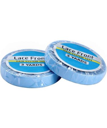 2PCS 0.8CM*3Yard Blue Tape Double Sided Adhesive Roll for Lace Front Wigs - Salon Quality Sticky Tape for Hair Extensions - Buy Online on GoSupps.com