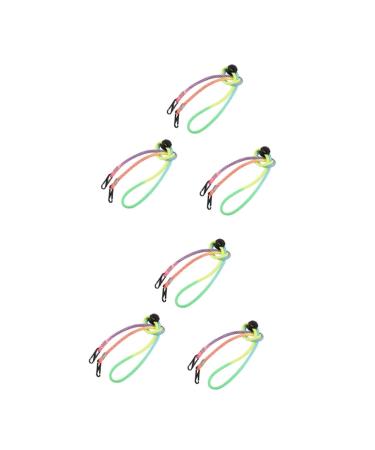Minkissy 6 Stk Anti-Verlorenes Rope Bandana Restreste Retro Glasses Hutband Hut straps Cappen Schnapsbr ser Protective masks holder rope belt for mask buckle Face mask Lanyard polyester