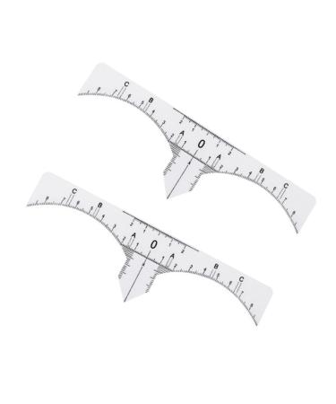 FOMIYES 10pcs Set Eyebrow Measure Ruler Sticker Guide Microblading Eyebrow Ruler Stickers Disposable