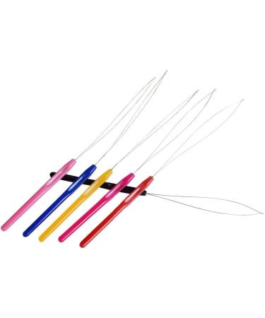 10PCS Multicolored Plastic Hair Extension Loop Needle Tool Loop Threader Pulling Hook Bead Device Tool for Hair Extensions Feather Extensions - Buy Online on GoSupps.com