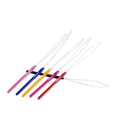 6 Pcs Plastic Hair Extension Loop Needle Threader Set - Hair & Feather Extensions Tool Kit (Multicolored) - Buy Online on GoSupps.com