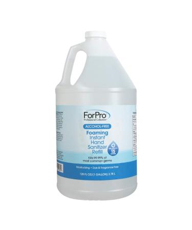 ForPro Alcohol-Free Foaming Instant Hand Sanitizer  Moisturizing  Dye and Fragrance Free Sanitizer  1 Gallon Refill 128 Fl Oz (Pack of 1)