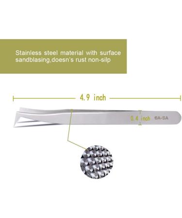 Eyelash Extension Tweezers | Professional L-Tweezers | Bent Pointed Stainless Steel | Gemerry - Buy Online on GoSupps.com