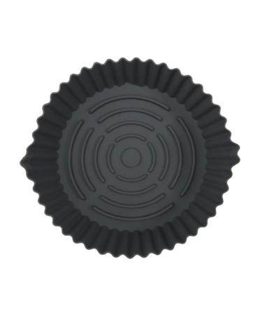 SHOWERORO Silicone Air Fryer Air Fryer Pan Non Stick Baking Pan Silicone Liners for Air Fryer Liner for Bottom of Oven Washable Grey 19X19X6CM