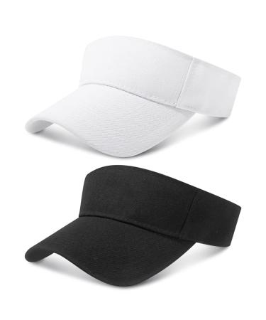 Fuyamp 2 PCs solar shield caps unisex adjustable solar hat breathable & sweat -absorbing panta -cap for golf baseball tennis cycling run