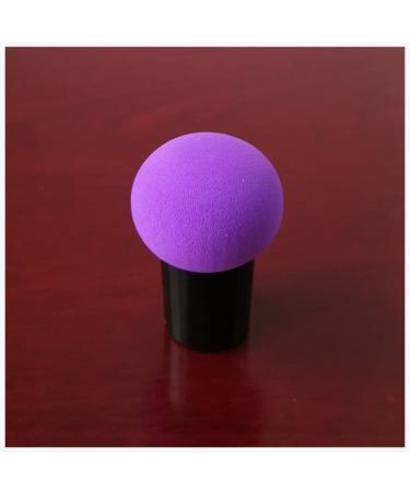 Makeup Sponge Non-latex Makeup Sponge Mushroom Head Powder Liquid Foundation Puff Dry & Wet Multi- function Cosmetic Tool Tamp Storage Box Makeup Sponge Holder(Purple no cap)