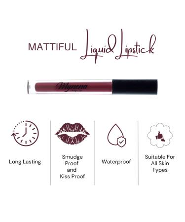 Emma Burgundy Red Matte Liquid Lipstick - Long Lasting & Waterproof | Talc-Free, Mica-Free, Gluten-Free, Paraben-Free - Buy Online on GoSupps.com