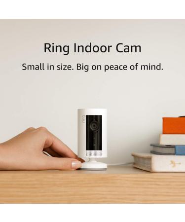 Certified Refurbished Ring Indoor Cam, Compact Plug-In HD security camera with two-way talk, Works with Alexa - White White 1 Cam