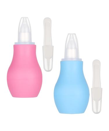 AKlamater 2 Pcs Baby Nasal Aspirator Nasal Aspirator Newborn Baby Nose Sucker Baby Nose Cleaner Baby Nasal Cleaner Mucus Removal for Newborns(Pink+Blue) - Buy Online on GoSupps.com
