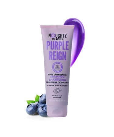 Noughty 97% Natural Purple Reign Shampoo | Tone Correcting for Blonde Grey & Silver Hair | Banish Brassy Tones | Sulphate Free Vegan | 250ml - Buy Online on GoSupps.com